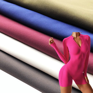 Interlock đào da <span class=keywords><strong>Polyester</strong></span> Spandex 4 cách căng bàn chải vải cho thể thao - Product Image 1