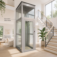 Ascenseur panoramique moderne en acier inoxydable pour villas et appartements résidentiels, contrôle intelligent, fabricant chinois avec certification CE