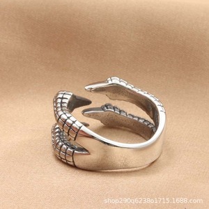 <b>Dragon</b> Claw <b>Ring</b> Stainless Steel Men's Retro Animal Design Jewelry Gift in Retro Silver - Product Image 5