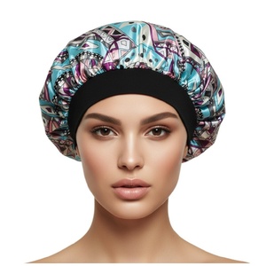 <span class=keywords><strong>Bonnet</strong></span> de nuit en satin à large bord pour femme, très extensible, pour soins capillaires, <span class=keywords><strong>bonnet</strong></span> élastique de protection des cheveux - Product Image 5