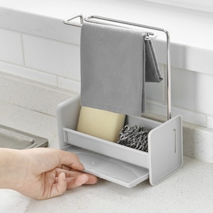 Sink <b>Dish</b> Brush Cleaning Towel Organizer Drain Tray Detachable Kitchen Sink Draining Shelf Soap Sponge Drain <b>Rack</b> Holder Food - Product Image 1