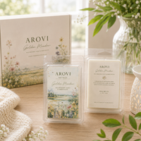 Coffret cadeau de parfums d'ambiance de luxe Arovi-OEM, bougie en cire de soja, diffuseur à bâtonnets, cire fondante, 3 en 1, collection de senteurs florales, emballage personnalisé