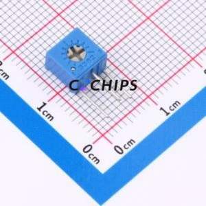 3362X-101-LF Adjustable Resistor / <b>Potentiometer</b> Through hole Component (THT)-3P,7x6.8mm Resistor 100Ohm 10% 500mW 250ppm/ - Product Image 1