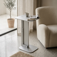 Table d'appoint mobile en métal, table d'angle pour canapé, table d'angle pour salon, table de balcon antirouille, table basse