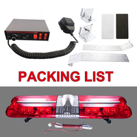Barre lumineuse LED 160W avec sirène et feux clignotants rouges d'avertissement d'urgence pour véhicules utilitaires, de remorquage, de pompiers, médicaux et tout-terrain