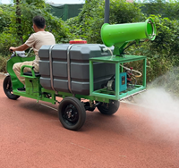 Tricycle électrique avec réservoir d'eau de 800L, canon à brouillard et pulvérisation arrière
