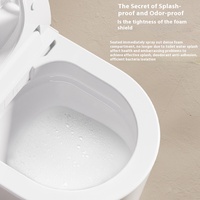Nouvelle Conception WC Intelligent Monobloc Blanc à Poser au Sol Sans Réservoir avec Cuvette Électrique, Télécommande, Siège Chauffant, Siphon en S et Siphon en P