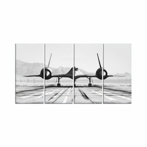 SR-71 Blackbird Monochrome <b>Canvas</b> Print Modern Aviation <b>Wall</b> Art,SET OF 4 <b>CANVAS</b> - Product Image 2