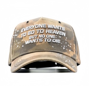 Vente en gros G5 Casquettes Barbas Originales Personnalisées 5 Panneaux Visière Large Fermeture à Boucle 100% Coton Terry Sad Boyz - Product Image 2