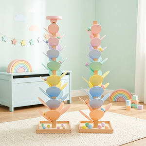 Montessori Wooden Music <strong>Tree</strong> Macaron Rainbow Color Cognitive Toy Assembling <strong>Marble</strong> Run Racing <strong>Tree</strong> Kids Wooden Educational Toy - Product Image 6