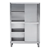 Armoire de cuisine en acier inoxydable, 4 casier, européen et américain, meilleure vente pour cantine