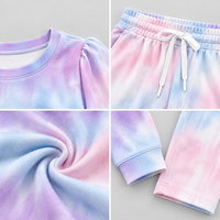 Ensemble tendance tie-dye 2 pièces : sweat-shirt oversize à manches longues et pantalon de jogging, streetwear pour femmes, fabrication chinoise