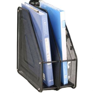 <b>Metal</b> Mesh 2 Tiers Magazine Holder Document <b>File</b> Organizer for Office School Supplies Cute Desk Organizer Hot Desk Organizer - Product Image 3