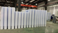 Ember plastik PP 20 Liter tahan lama, dengan pegangan besi dan tutup Food Grade bebas BPA, ember cat daur ulang
