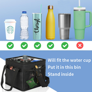 Botella de agua aislada reutilizable portátil, taza <span class=keywords><strong>Caddy</strong></span> 4, soporte para latas de café, soporte para bebidas con asa, organizador, bolso de hombro - Product Image 5