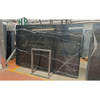 Carreaux et marbres noirs Nero Marquina, marbre noir à veines royales LOVE Home Stone, grande dalle de dolomite polie pour le sol de la maison