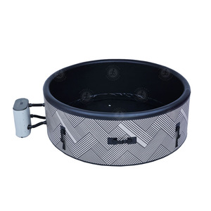Bain à remous gonflable avec <span class=keywords><strong>pompe</strong></span> à air électrique, baignoire gonflable portable pour adultes, bacs à spa pliables pour l'intérieur et l'extérieur avec couvercle - Product Image 5
