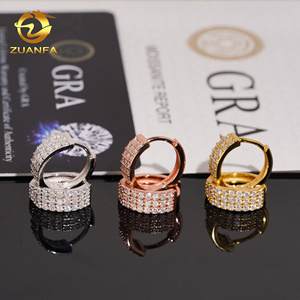 Pendientes de Aro con Certificado GRA Listos para Enviar, Joyería Popular de Hip Hop Iced Out en Plata 925 con Moissanita VVS para Mujer y <span class=keywords><strong>Hombre</strong></span> - Product Image 3