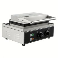 Gaufrier commercial carré belge 1550W pour gaufres et muffins