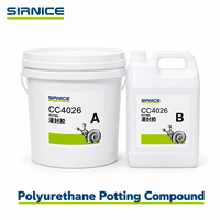 Composé de scellement pour circuits imprimés, polyuréthane flexible, mélange 5:1, UL94 V-0, pour appareils électroniques sensibles à la pression, CC4026