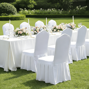 Housse de chaise plissée pour banquet d'hôtel et mariage, en Spandex/Polyester, classique et moderne, imperméable, lavable en machine, vente en gros <span class=keywords><strong>SONYA</strong></span> - Product Image 2