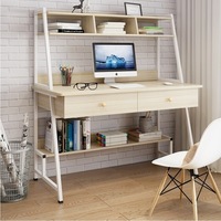 Bureau d'ordinateur Ménage Bureau Étagère Table Combinée Table En Bois Massif Junior Collège Étudiant Bureau