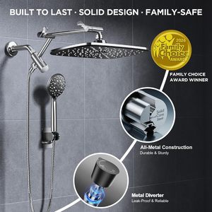 Cabezal de ducha de mano de alta presión, accesorios de metal robustos, rociador de baño multifunción para uso doméstico en el baño - Product Image 4