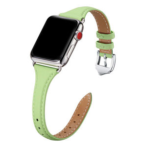 Correa de Reloj de Cuero Suave, Correa de Cuero Granulado, Delgada y Ligera para Relojes IWatch Ultra SE <span class=keywords><strong>SE2</strong></span> Series 10 9 8 7 6 5 4 3 2 1 - Product Image 3