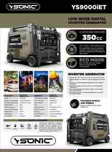 YSONIC Diesel <b>Generators</b> 110/220 V Single Phase 60Hz 9KW Silent air Cooled <b>Mobile</b> <b>Generator</b> with ATS Optional Gasoline NG /LPG - Product Image 4