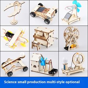 Kit d'expériences scientifiques XINCHEN XC-135, générateur à manivelle, jouet éducatif DIY pour les élèves de 4 à 6 ans, forme géométrique en bois - Product Image 6