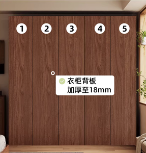 Armoire en bois de style <span class=keywords><strong>mi</strong></span>-siècle pour chambre à coucher, armoire de rangement pleine <span class=keywords><strong>hauteur</strong></span> avec structure squelettique, placard en chêne sur mesure - Product Image 5