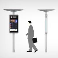 Pantalla Digital para Parada de Autobús Montada en Poste para Exteriores, con Energía Solar, Señalización Digital de Información de Tránsito