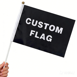 Bendera Mini Grosir Pabrik 100% Poliester Dicetak untuk Acara Desain Apa Saja Logo Apa Saja Bendera Balap Genggam - Product Image 2