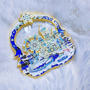 Aimants de réfrigérateur de haute qualité, logo personnalisé, métal magnétique, 2D ou 3D, aimants de réfrigérateur promotionnels personnalisés - Product Image 3