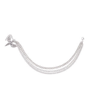 Colgante de ángel Cupido, cadena de metal de varias capas para botas Martin, accesorio de moda unisex, diseño de alas de plata tibetana - Product Image 5