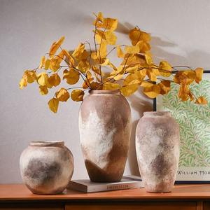 Vase de table en céramique de fleurs modernes nordiques vintage <span class=keywords><strong>Poterie</strong></span> rustique avec plantes artificielles Décoration intérieure Design contemporain - Product Image 5