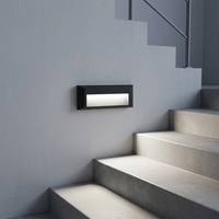 Applique murale LED carrée 6W, 3 températures de couleur, en aluminium, à montage en saillie, pour éclairage d'escalier, blanc chaud moderne, extérieur