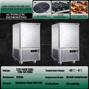 Congelador de Impacto de Acero Inoxidable 304 de 1 Puerta con Enfriamiento por Aire a -40 Grados para Dumplings y Carne - Product Image 4