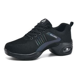 लाल चमकदार नरम नृत्य स्नीकर्स कपड़े टेनिस सामाजिक जूते लाइन डेन महिलाओं के लिए खेल - Product Image 2