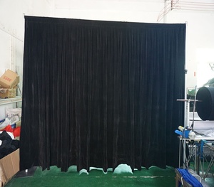 Minimalist Aluminum Pipe and Drape <b>Backdrop</b> <b>Stand</b> with Detachable Black Fabric for Indoor Use - Product Image 3