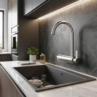 Robinet mural filtrant ACF en acier inoxydable 304 pour évier de cuisine, robinet de purification d'eau froide pour cuisine commerciale