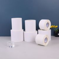 Rouleaux d'étiquettes autocollantes en papier couché 100 x 100 avec impression d'étiquettes, autocollants, codes-barres, forme carrée pour utilisation logistique