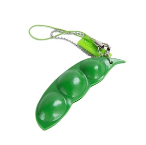 Personalized Edamame Keychain Fidget Toy - Squeeze-a-Bean Puchi Puti Mugen Pea for Stress Relief and Fun Gift - Product Image 4