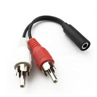 Câbles audio 2 en 1, connecteurs jack 3.5mm à 2 rca, adaptateur audio, connexion pour ordinateur, haut-parleur, câble AV