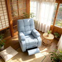 Fauteuil inclinable manuel de style européen en tissu, fauteuil inclinable individuel pour salon, chambre à coucher, mobilier de maison