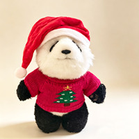 [Uniquement en tissu] Accessoires pour poupées, vêtements pour poupées en peluche de 25 cm, vêtements de Noël et du Nouvel An, chapeaux et écharpes d'automne et d'hiver.