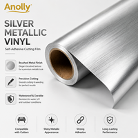 Fabricante en China, rollo de vinilo de corte, plotter de corte autoadhesivo de PVC dorado/plateado brillante para publicidad