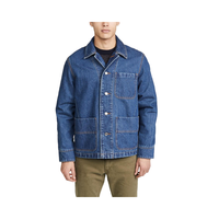 Chemise en jean de luxe pour homme, personnalisée, en coton, avec broderie, haute qualité, réversible, épaules tombantes, manches longues, poche plaquée, printemps