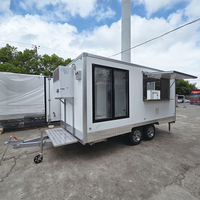 Mobiler Saftbar-Kaffee-Eiswagen Maßgefertigter BBQ-Pizza-Taco-Hot-Dog-Imbisswagen Zweizonen-Food-Trailer