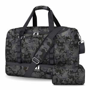 Bolsa de Viaje de Gran Capacidad de 42L con Compartimento Independiente para Zapatos, Bolsa de Aseo con Diseño Impermeable para Llevar en el Avión - Product Image 1